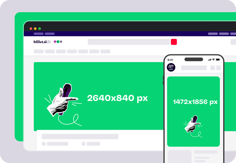Header carousel banner on the homepage